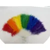مروحة الريش قوس قوس قزح ذات المروحة النسج اليدوي Item Picture